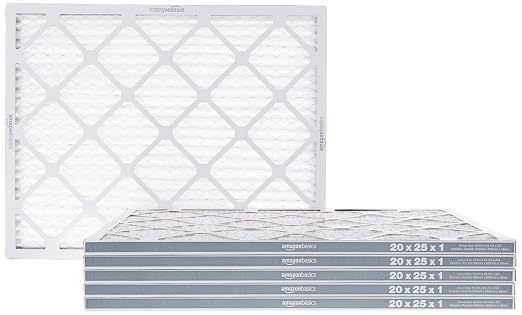 Amazon Basics 20x25x1 Air Filter 6-Pack, MERV 11 AC Furnace Filters, Allergy by AmazonBasics