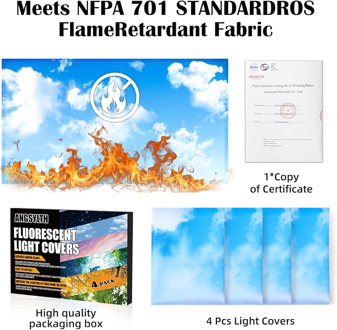 ANGSYLTH 4 Pcs Fluorescent Light Covers - Image 7