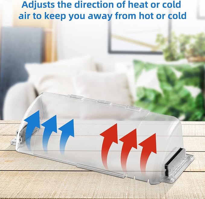 2 Pack Adjustable Air Vent Deflector, 9”-15” Transparent Deflector - Image 4