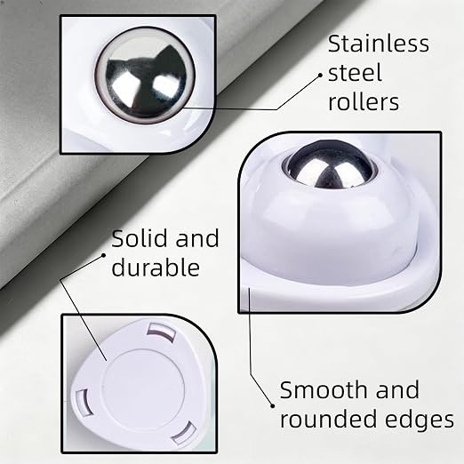 4 Pcs Self Adhesive Caster Wheels 360° Swivel Mini Universal Casters - Image 4