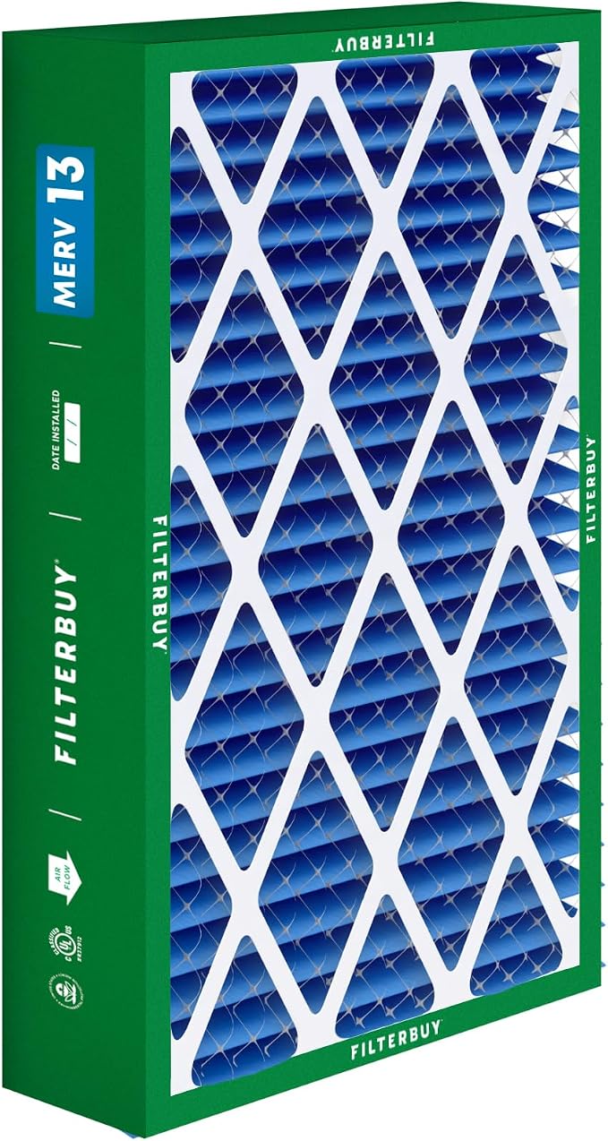 Filterbuy 16x28x6 Air Filter MERV 13 Optimal Smoke & Allergy Defense, Pleated - Image 9