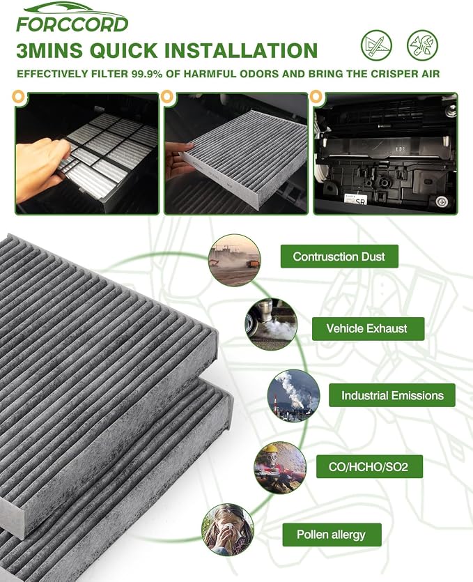 2-Pack HEPA Cabin Air Filter Fits - Image 6
