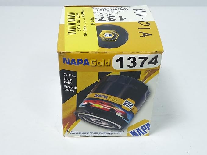 NAPA FILTERS 1374 385PSI Burst Pressure, 2/20=6/20 BETA Ratio, Spin ON Oil by Unknown