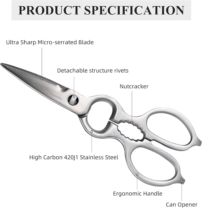 Sunnecko Heavy Duty Kitchen Scissors - Image 2