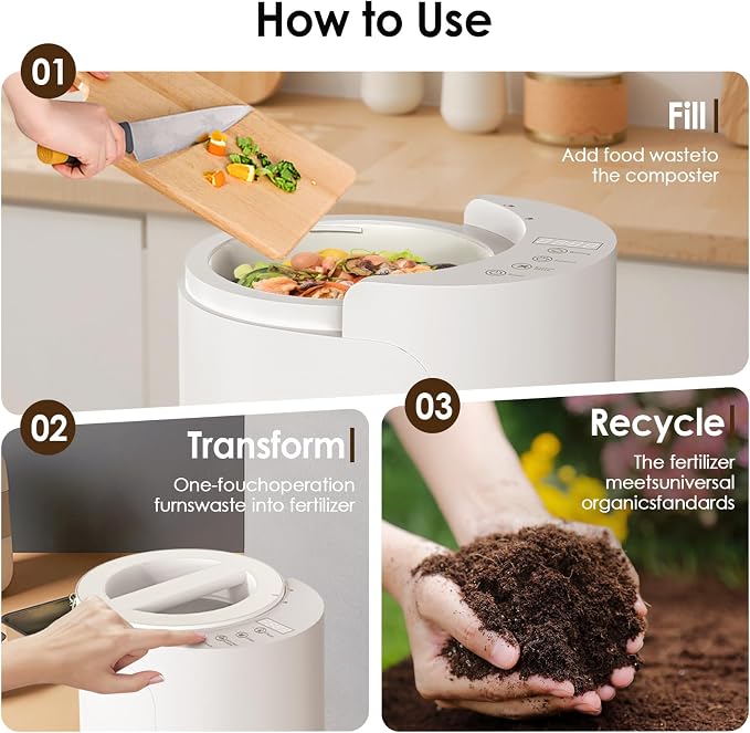 Electric Composter for Kitchen, 3L Food Recycler Composter - Image 5