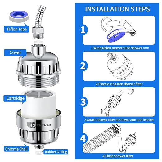 Shower Head Filter for Hard Water to Remove Chlorine Reduces Dry Itchy Skin - Image 7