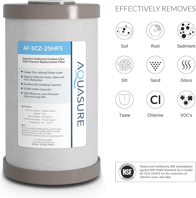 Fortitude V2 Series Sediment/Carbon/Zinc Bacteria Inhibiting Triple Purpose - Image 2