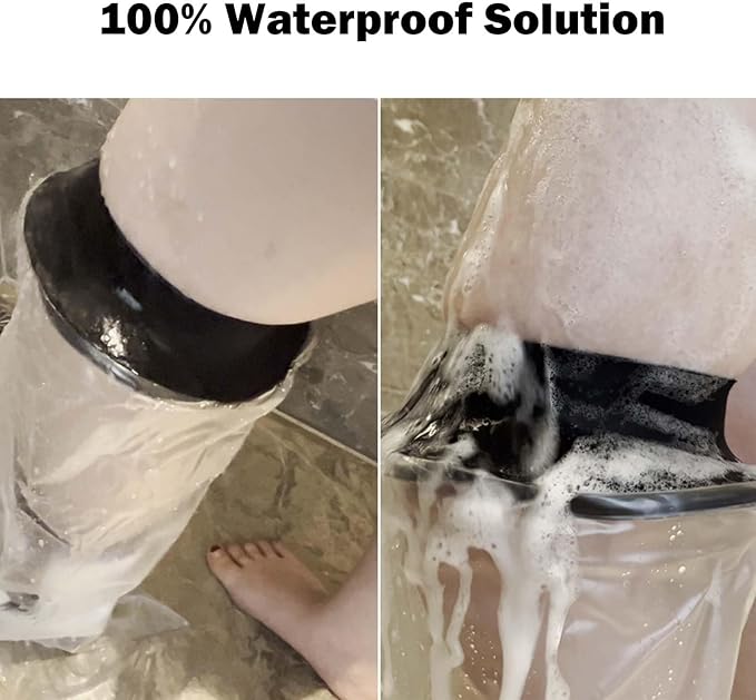 Cast Covers for Shower Leg, Waterproof Cast Cover for Showering, Cast Protector for Shower Leg Adult, Shower Boots for Foot After Surgery, Knee, Ankle, Foot (Diameter - 7.9")