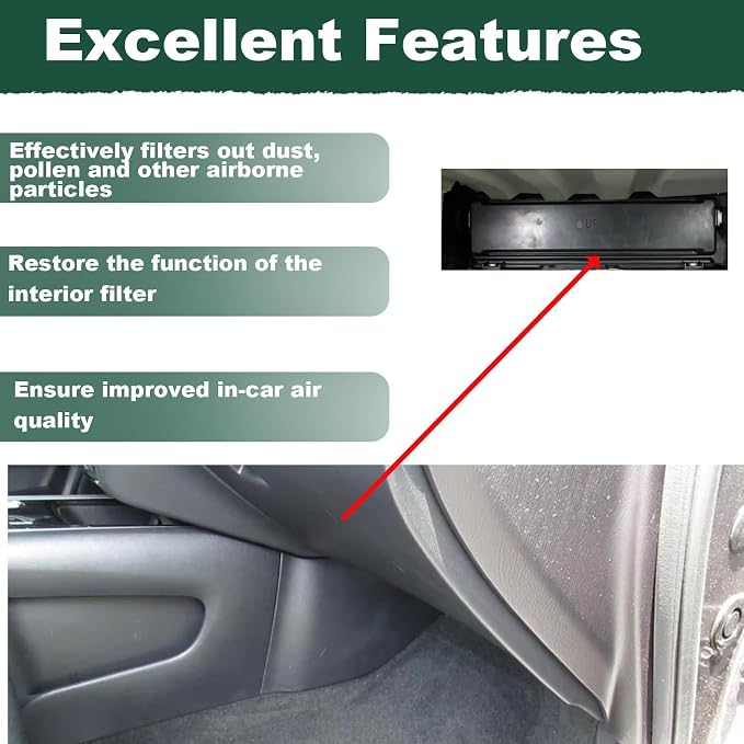AC Cabin Air Filter Plate Cover Door Panel Fit - Image 3