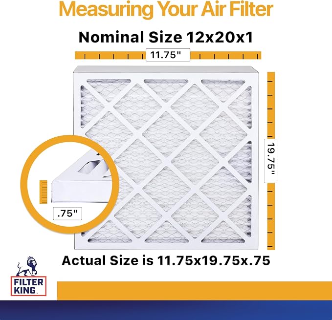 Filter King 12x20x1 Air Filter | 4-PACK | MERV 13 HVAC Pleated A/C Furnace - Image 2