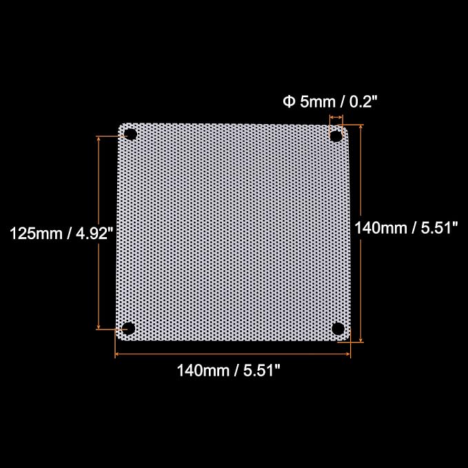 MECCANIXITY 140mm Computer Fan Filter Grills PVC Mesh Dustproof Case Cover - Image 2