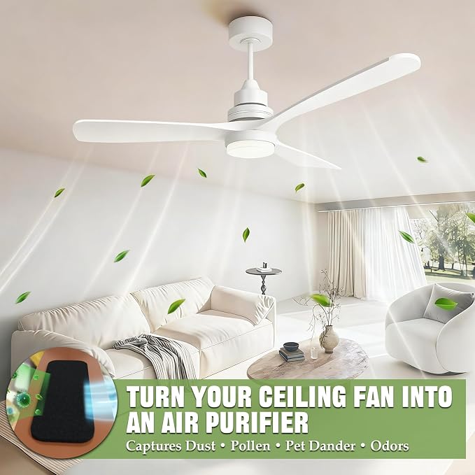 18PCS Ceiling Fan Filters for Blades, Premium Coconut Shell Activated Carbon - Image 2