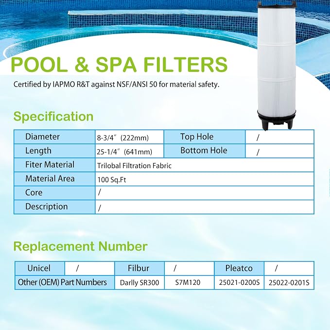 S7M120 System 3 Inner Pool Filter Compatible - Image 3