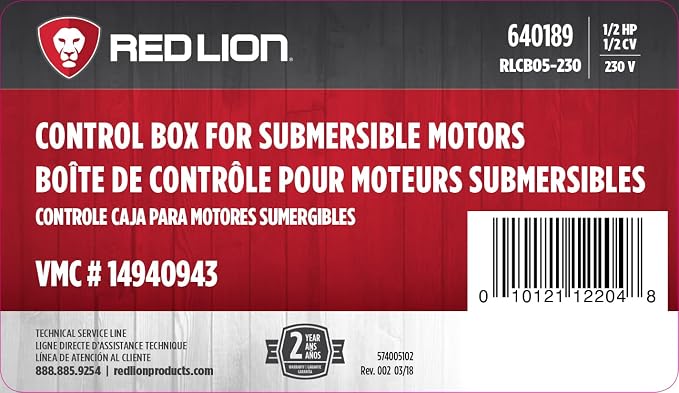 Red Lion RLCB05-230 1/2-HP 230-Volt VMC Control Box - Image 8