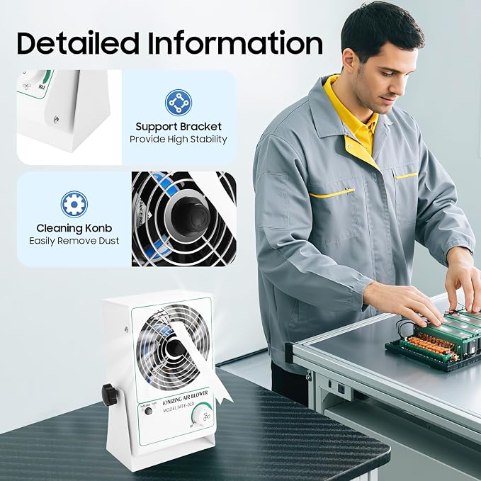 Ionizing Air Blower Fan, Anti Static Ionizer Ionizer Fan, 110V Desktop Static - Image 7