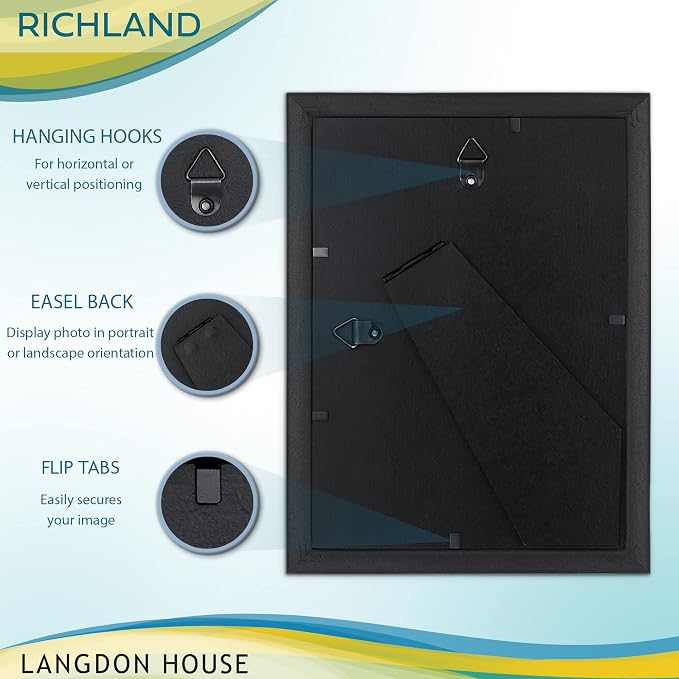 Langdon House 5x7 Picture Frames Set Distinguished Edging - Image 3