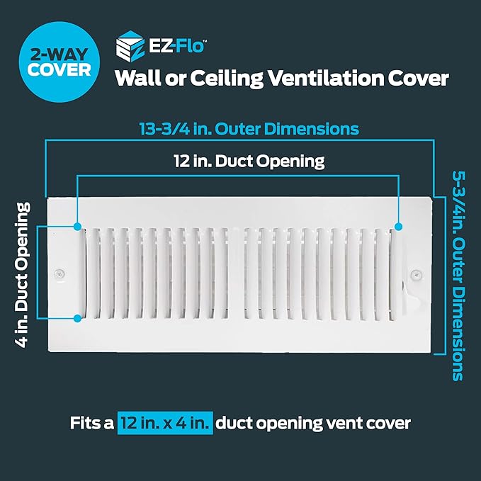 EZ-FLO 12 x 4 Inch Air Vent Cover - Image 2