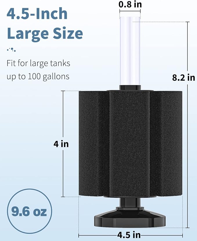 Pawfly Aquarium Bio Sponge Filter Quiet Betta Fry Shrimp and Small Fish Foam - Image 2