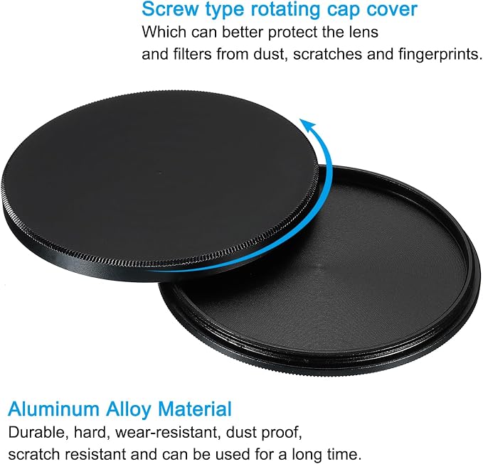 PATIKIL 55mm Lens Cap, Camera Lens Cap Cover Universal Lens Filter Stack Cap - Image 4