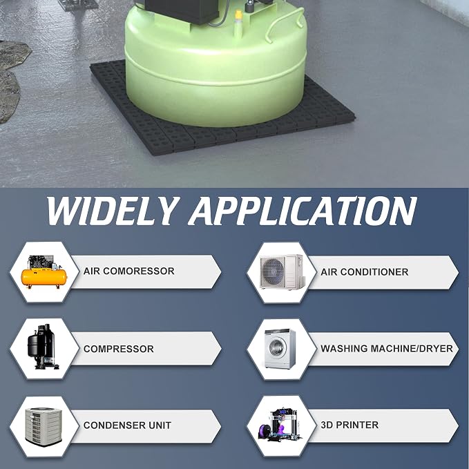 Flamorrow Anti Vibration Pad, Air Conditioner Unit, Dryer and Washer - Image 7