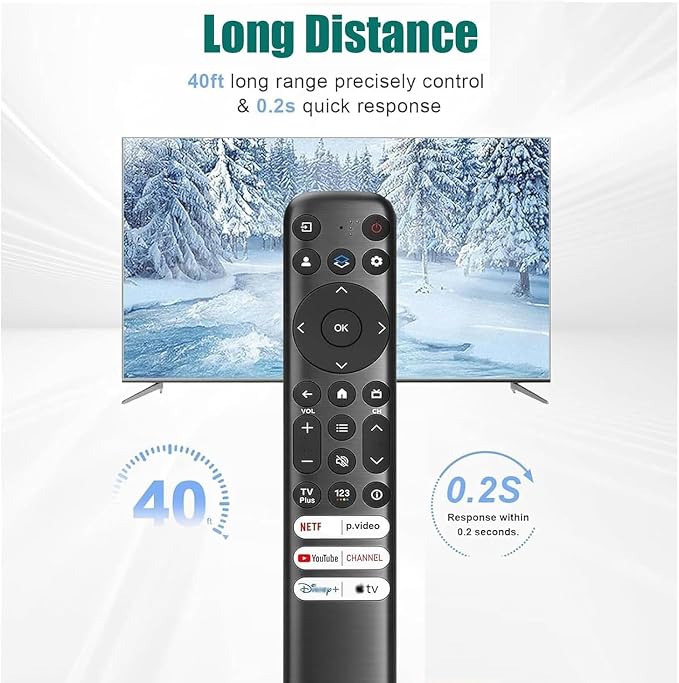 Replacement Remote for T-C-L Google TV Remote, RC813 Compatible - Image 3