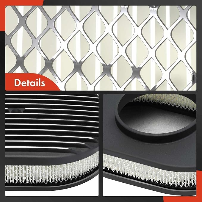 A-Premium Universal 12" Oval Black Air Cleaner Filter Assembly - Image 7