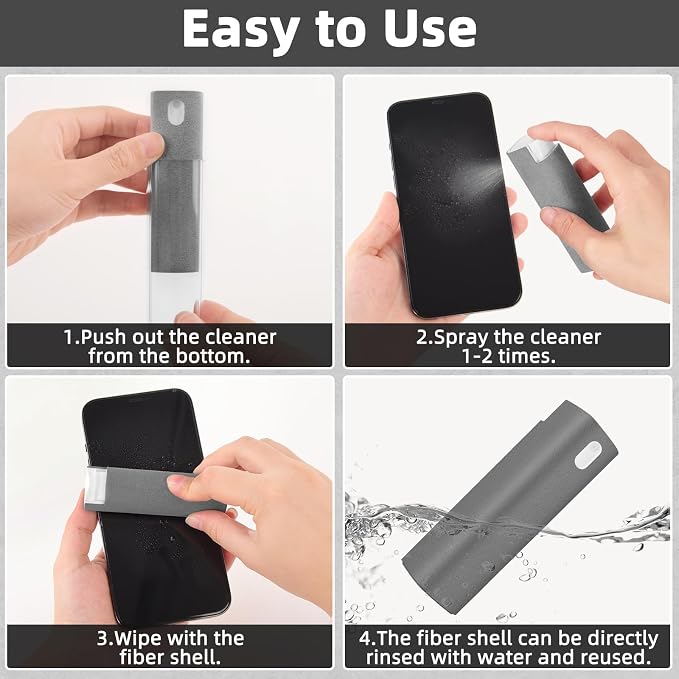 Screen Cleaner Kit 4 Pcs, 3-in-1 Touchscreen Mist Cleaner Spray and Microfiber - Image 4