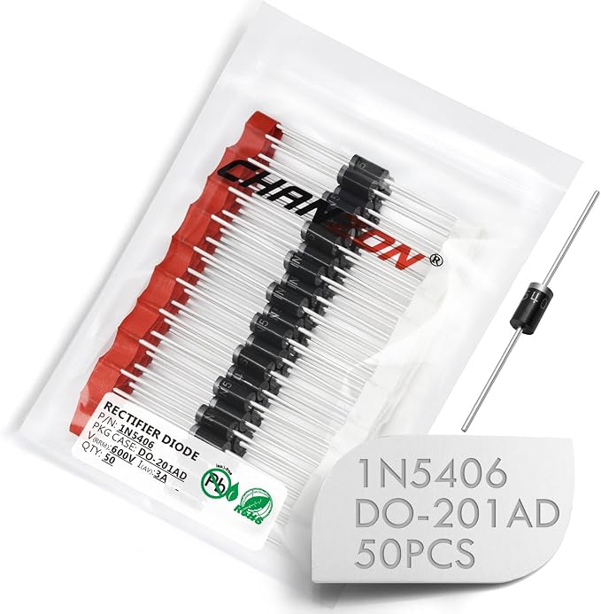 Chanzon 1N5406 Rectifier Diode 3A 600V DO-201AD Axial 5406 IN5406 3 Amp 600 - Image 4