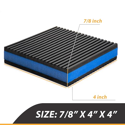 7/8 Inch Thick Rubber Anti-Vibrations Damping Pads Pack, Heavy Duty Sound - Image 5
