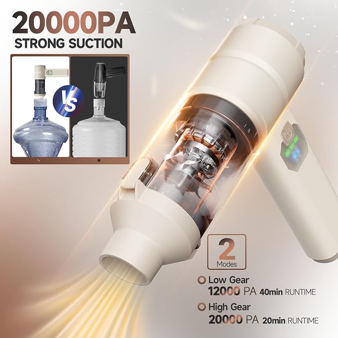 Car Vacuum, Handheld Car Vacuum Cleaner Cordless - Image 2