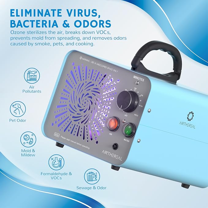 Airthereal Bundle | MA25L Ozone Generator and 4 Tubes and Diffuser Stones - Image 3