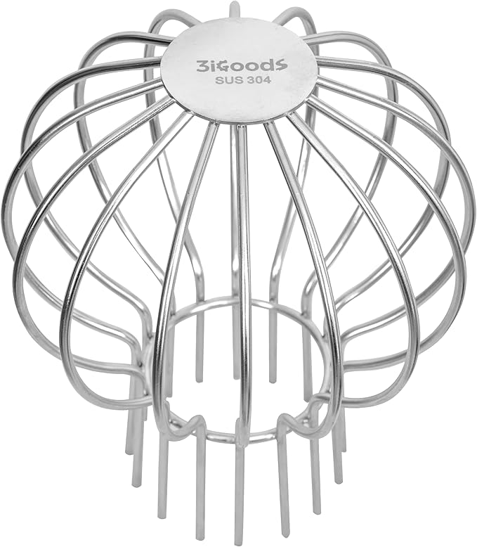Gutter Guard, 304 Stainless Steel Roof Drain Cover, Anti-Clogging Filter by 3IGOODS