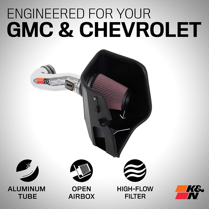 K&N Cold Air Intake System: High-Flow Air Filter, Increase Performance & - Image 2