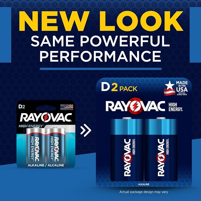 Rayovac High Energy D Batteries, Alkaline D Cell Batteries - Image 6