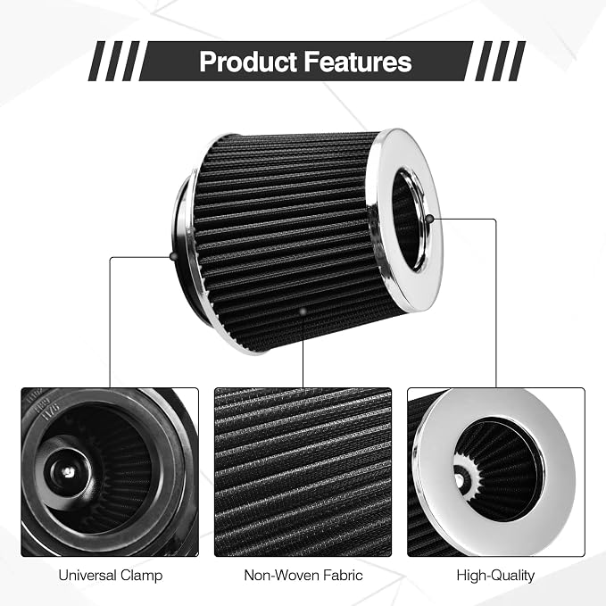 Universal Clamp On Air Intake Filter fits 3 In /3.5 In /4 In Three Different - Image 5