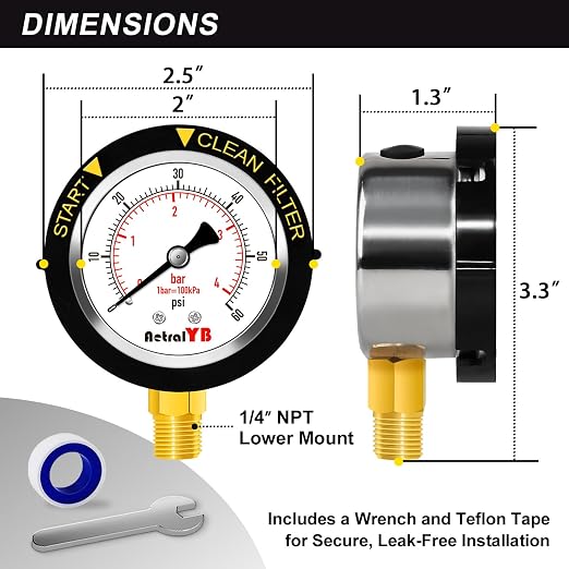 Pool Filter Pressure Gauge - Image 7
