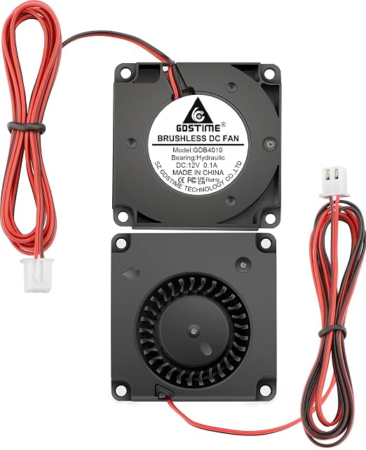 GDSTIME 2 Pack 40mm Blower Fan 12V 40x40x10mm 4010 DC Brushless Cooling by GDSTIME