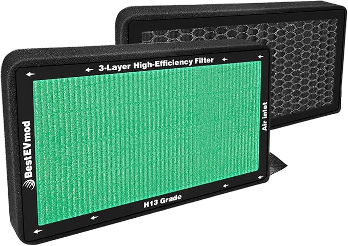 BestEvMod 2 Pack Upgraded Tesla Model 3/Y Cabin Air Filter Replacement HEPA Air - Image 7