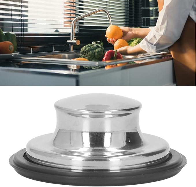 Kitchen Sink Stopper, Odorless Sink Plug Cover, Stainless Steel Garbage - Image 6