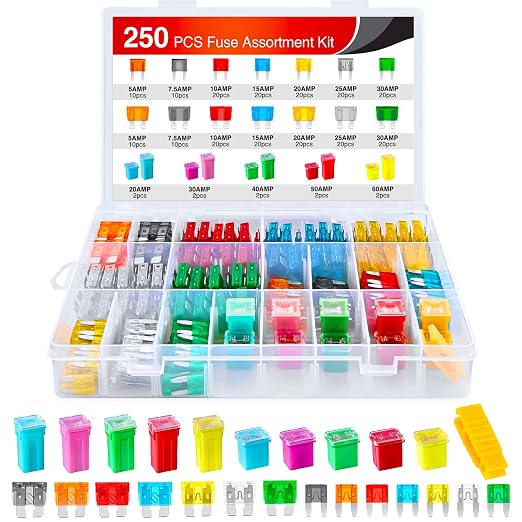 Nilight Blade Jcase Car Fuse Assortment Kit 5A 7.5A 10A 15A 20A 25A 30A by Nilight