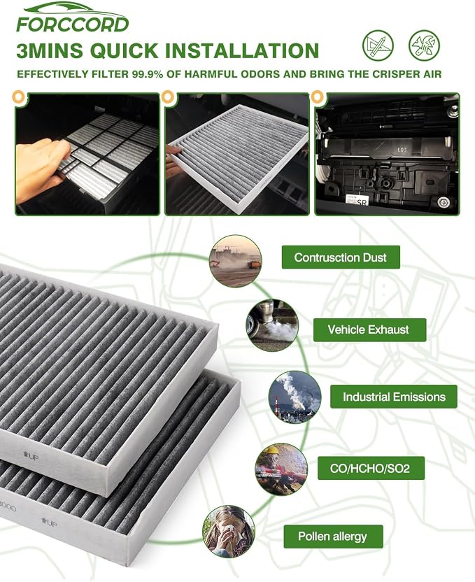 2-Pack HEPA Cabin Air Filter Fits - Image 5