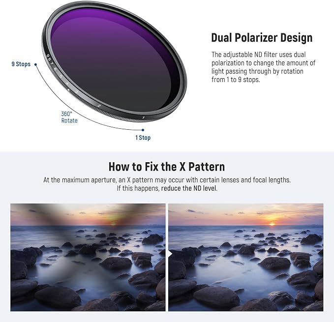 NEEWER 55mm ND2-400 Variable ND Filter - Image 5