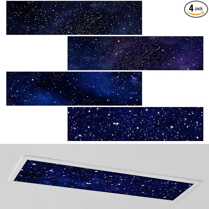 4 Pcs 1 x 4 Feet Fluorescent Lights Covers Magnetic Ceiling Light Cover by Wowangce