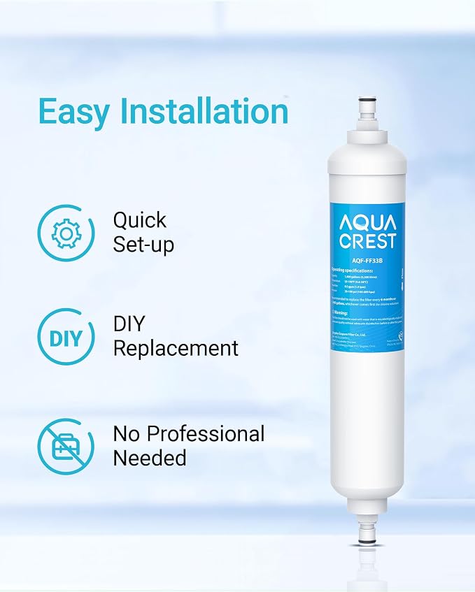 AQUACREST GXRTQR Inline Water Filter, NSF Certified, Compatible - Image 6