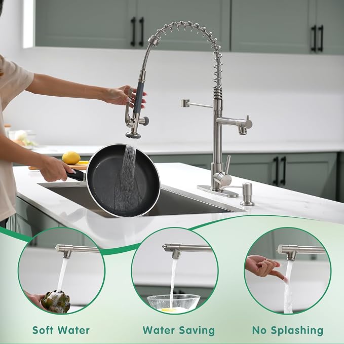Fapully Commercial Pull Down Kitchen Sink Faucet - Image 4