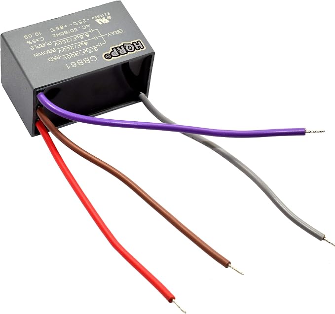 HQRP 2-Pack Ceiling Fan Capacitor CBB61 3.7uf+4uf+5.5uf 4-Wire - Image 2
