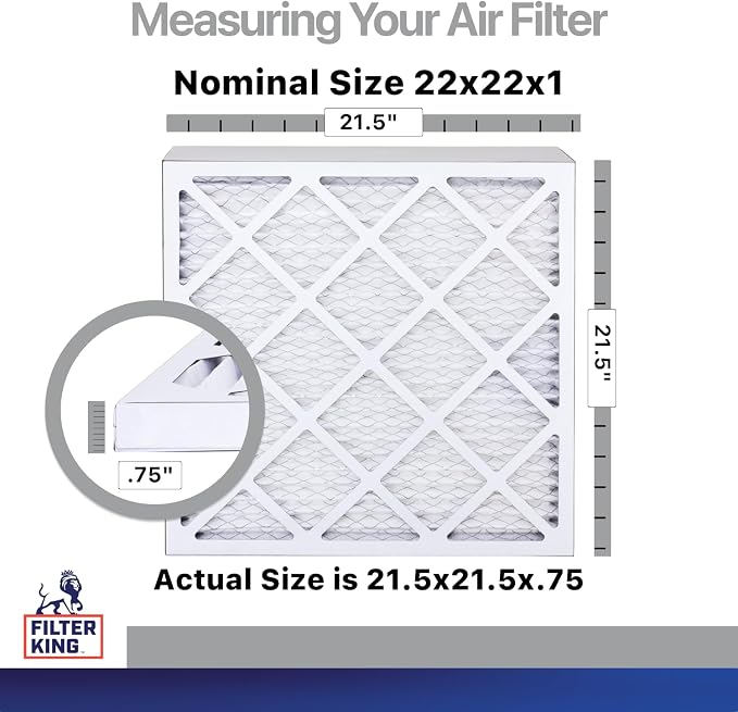 Filter King 22x22x1 Air Filter | 4-PACK | Carbon MERV 8 HVAC Pleated A/C - Image 2