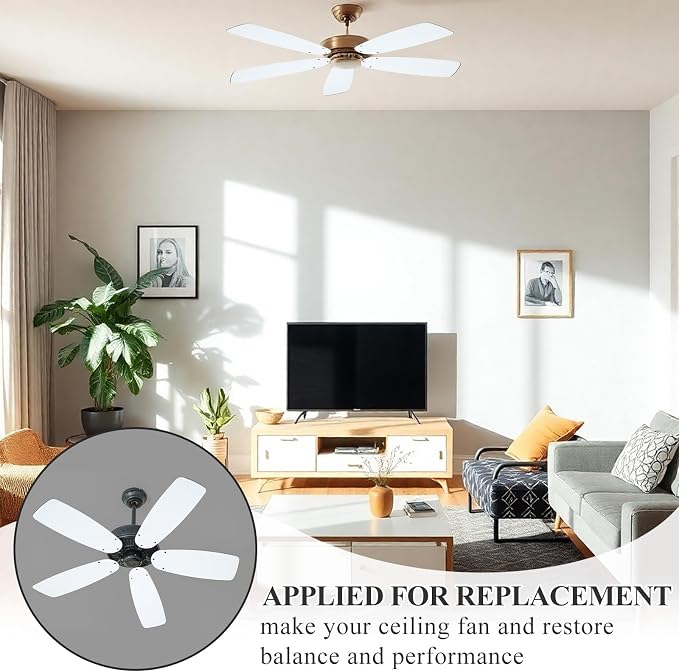 5 Pack Replacement Fan Blades for 42"/52" Ceiling Fan Waterproof Blades - Image 5