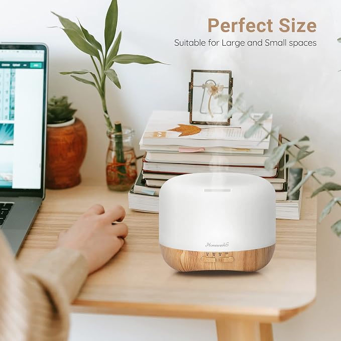Homeweeks 300ml Essential Oil Diffuser, Quiet Aromatherapy Mist Diffusers - Image 5