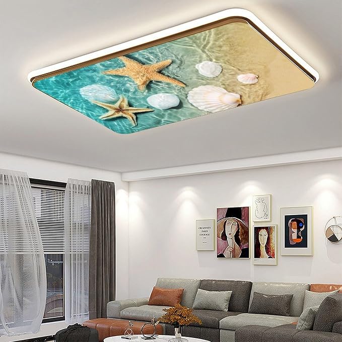 2 Pack Fluorescent Light Covers 4 X 2 Feet Starfish Shell Magnetic Light Cover - Image 6